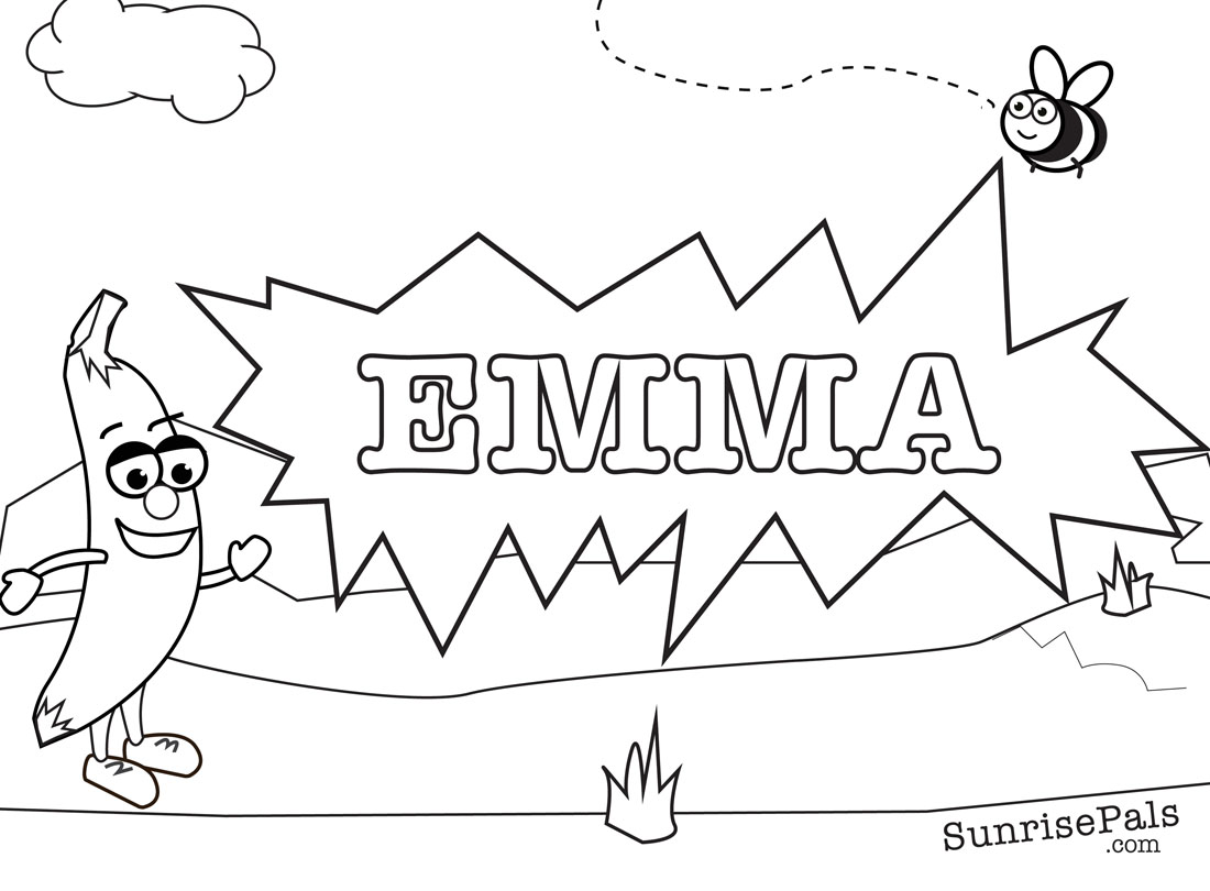 Coloring Pages Of The Name Emma Coloring Pages